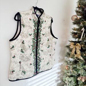 TABI Vintage Holly Jolly Christmas Vest